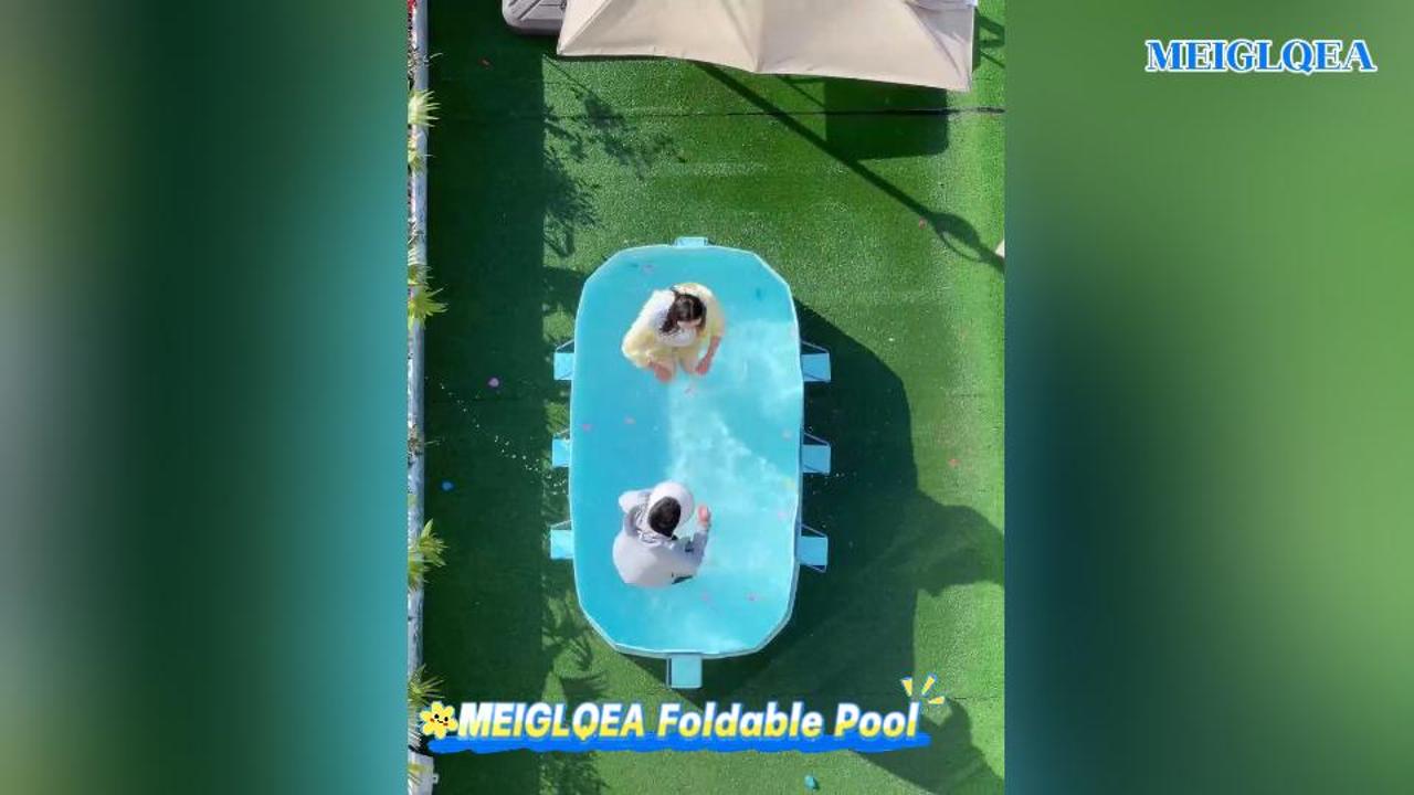 2.6m-3m Foldable Pool Non-Inflatable Kids and Adults Outdoor Swimming Pool Summer Water Party Large Swimming Pool Family Pool