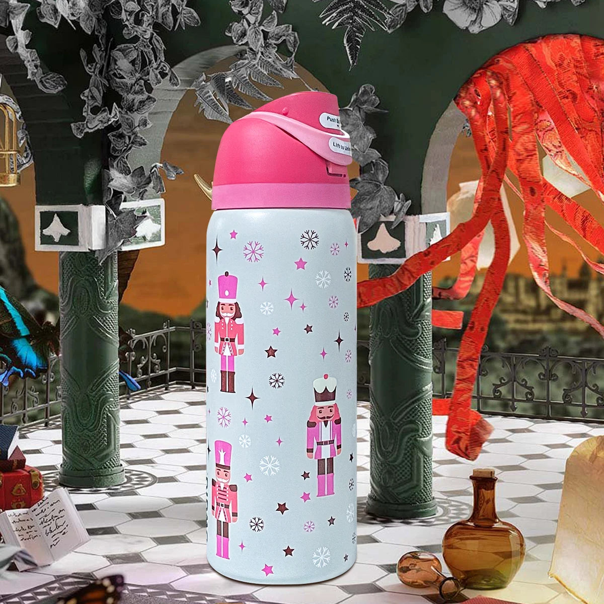 Pink Bottle, 32 oz, 945 ml, retains heat for over 24 h