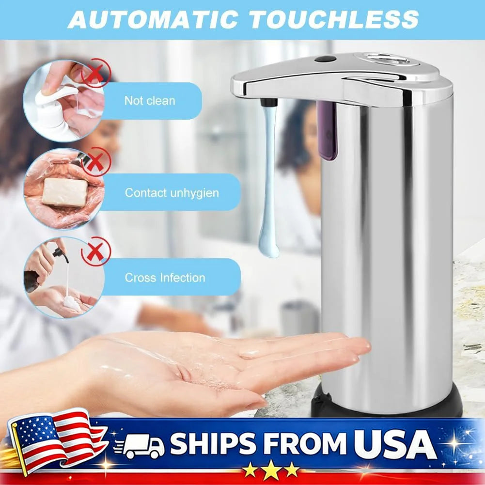 Automatic Soap Dispenser Touchless Infrared Sensor Liquid Hand Soap Dispenser With Adjustable Levels For Bathroom Kitchen
