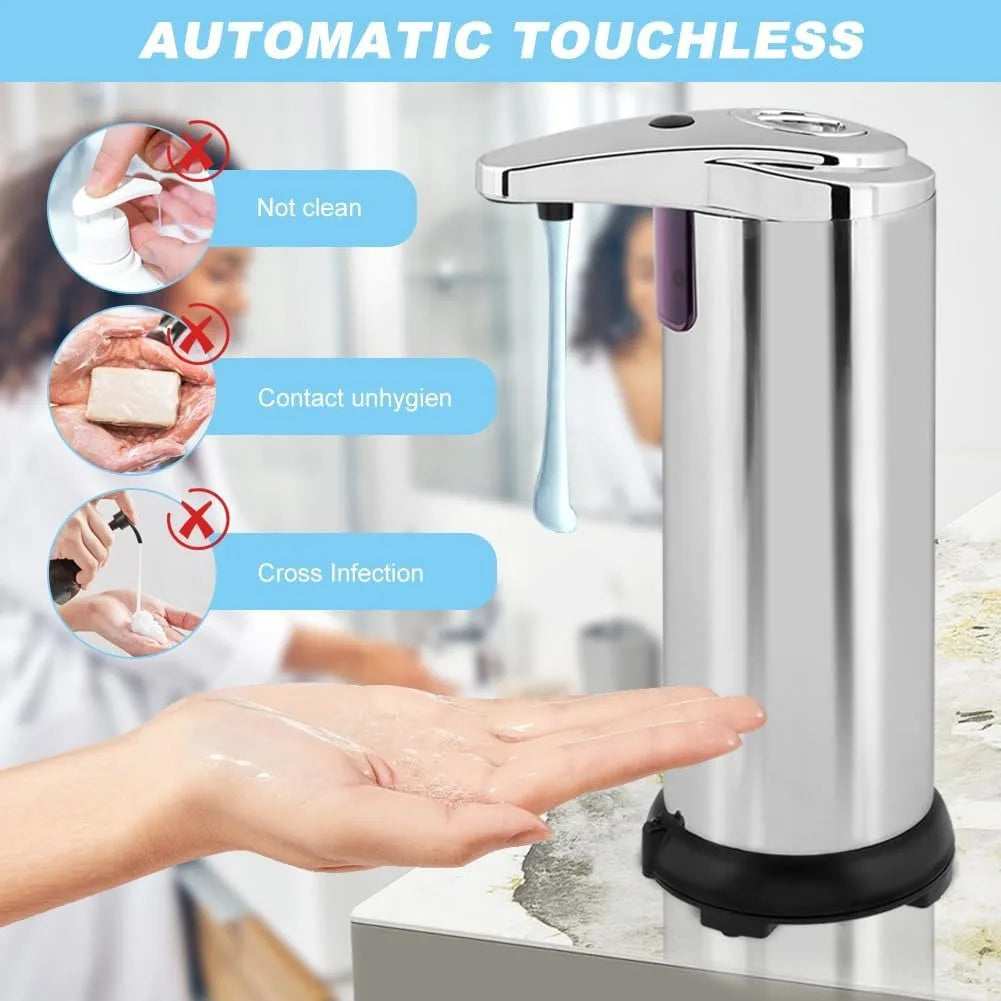 Automatic Soap Dispenser Touchless Infrared Sensor Liquid Hand Soap Dispenser With Adjustable Levels For Bathroom Kitchen