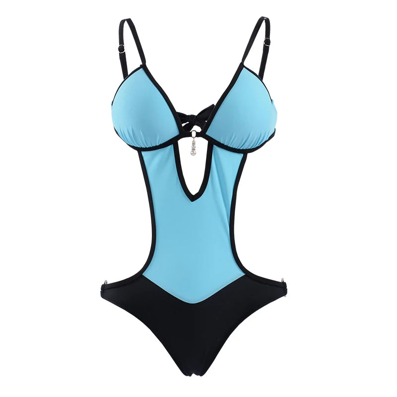 Women Sexy One Piece Swimsuit Ladies Hollow Out Brazilian Bikini Fashion Female Swimwear Push Up Beachwear