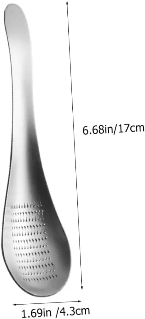 Easy Clean Stainless Steel Grater Spoon, Kitchen Magic Tool, for Mincing Garlic Ginger, No More Mess