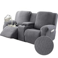 Waterproof Recliner Loveseat Cover with Console,Stretch Reclining Sofa Covers with Pockets,Lazy Boy Recliner Slipcovers,Leakproo
