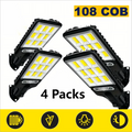 4 pc Solar Outdoor LED Wall Light with Human Body Waterproof Induction for Garden Terrace Garage Courtyard and Street Lighting