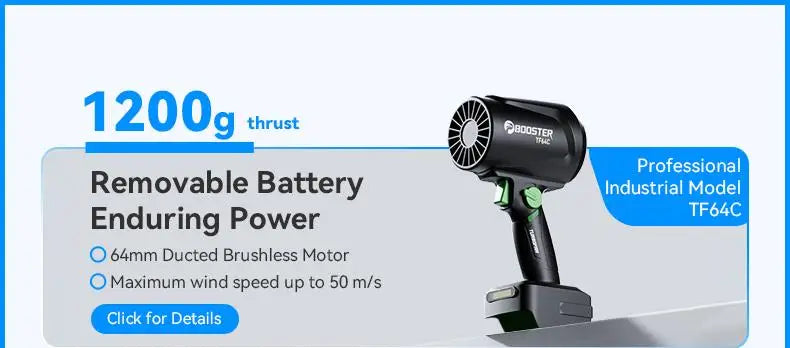 BOOSTER W01 Mini Turbo Fan Jet Fan Powerful Air Blower 100,000 RPM Powerful Blower with High Speed Duct Fan Turbo Blower