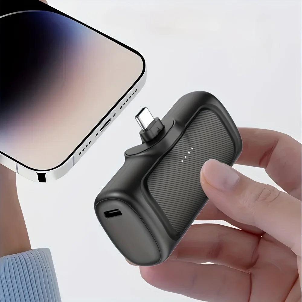 22.5W Fast Charging, 5000mAh Compact Portable Power Bank, USB-C Power Bank, Fully Compatible, USB Type-C, Dual-Mode Charging