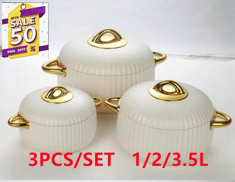 3Pcs/Set  Hot Pot Box Durable and Versatile Plastic Lunchboxes for Food Warmer Fresh Preservation Heat Ramadan Event