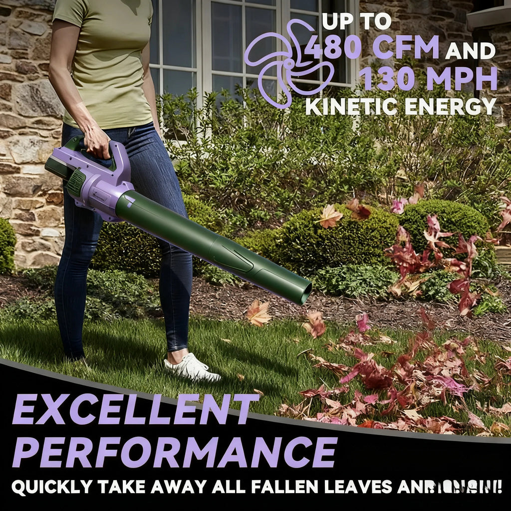 Cordless Leaf Blower Compatible with Dewalt 20V Max Battery, 500CFM/150MPH Electric Leaf Blower Cordless, 6 Speed Modes, Battery