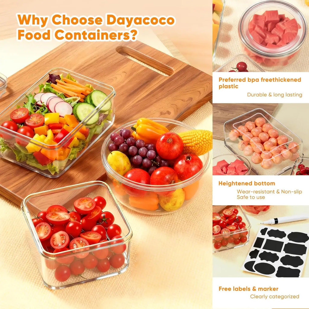 52 Pcs Food Storage Containers with Lids Airtight (26 Containers & 26 Lids) - Leakproof Meal-Prep Container for Kitchen Stora