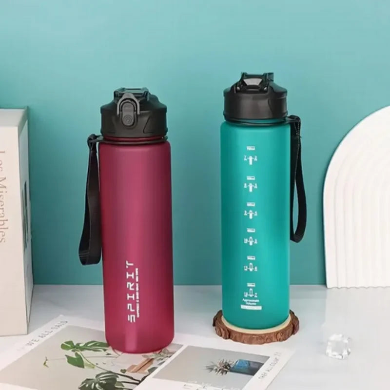 750ML Leak-Proof BPA-Free PC Sports Water Bottle with Straw & Handle, Insulated Design, Perfect for Fitness, Camping