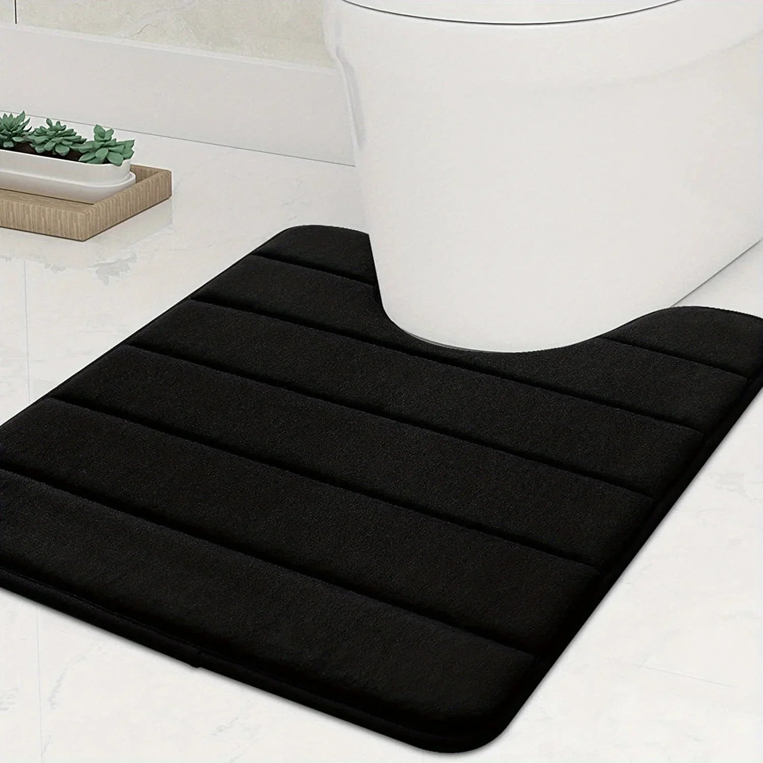 U-shaped toilet mat bathroom mat bathroom carpet bathroom carpet memory foam bath mat anti-skid super absorbent