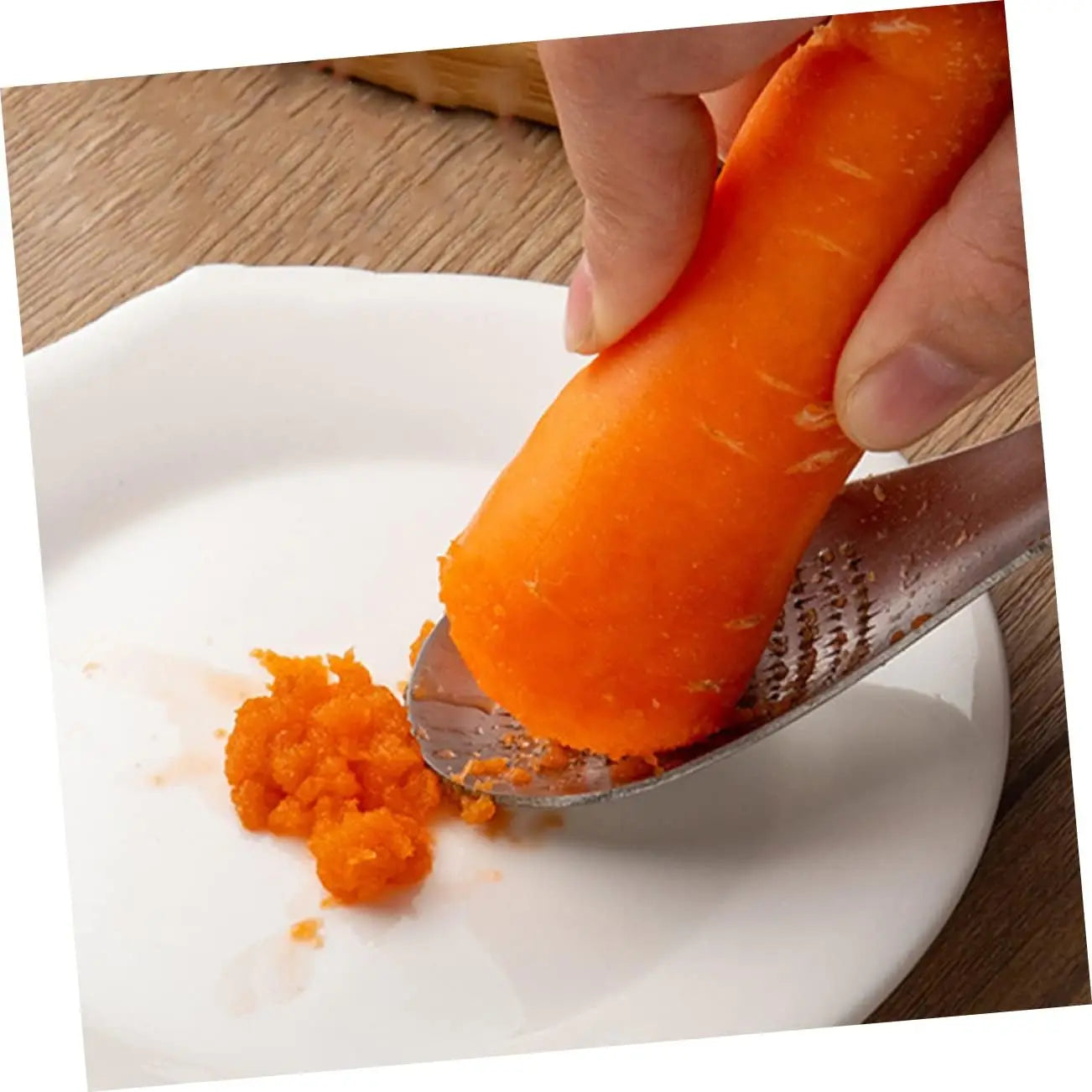 Easy Clean Stainless Steel Grater Spoon, Kitchen Magic Tool, for Mincing Garlic Ginger, No More Mess