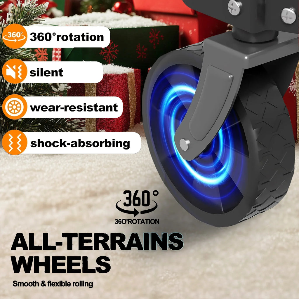 [Heavy Duty] Folding Wagon Cart | Heavy Duty | 360°All Terrain Wheels, Side Pockets, Large Capacity Collapsible | For Camping,