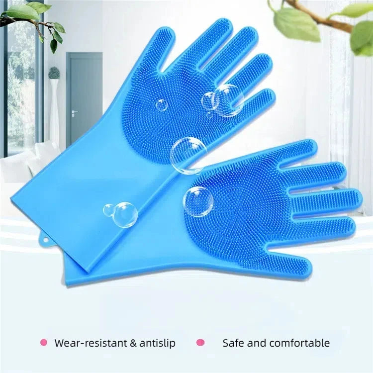Silicone Bathing Glove for Cats - Gentle Pet Bath Brush and Massager - Efficient Cat Grooming Tool Shampoo brush