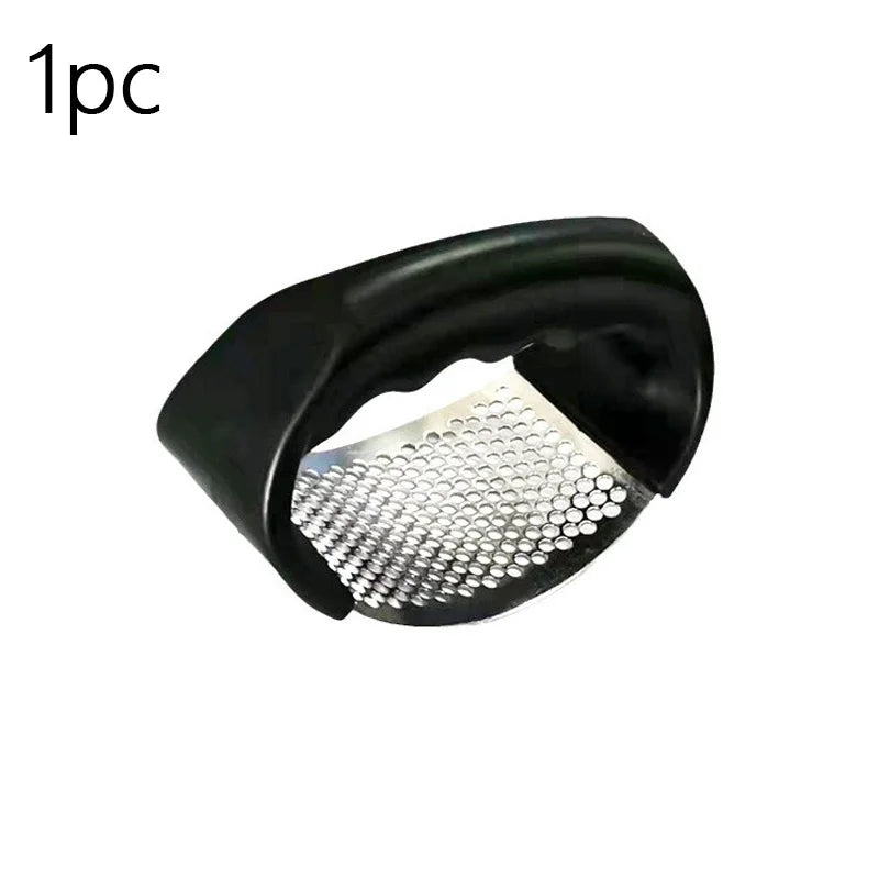 Manual Garlic Press, Stainless Steel Garlic Crusher & Puree Maker with Ergonomic Handle, Easy-Clean Design for Apartments