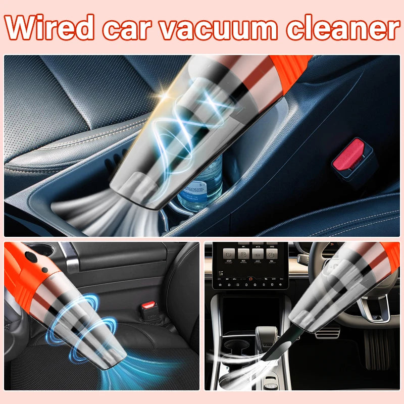 The car portable vacuum cleaner can absorb all kinds of garbage such as dust and food residues in the gaps in the car