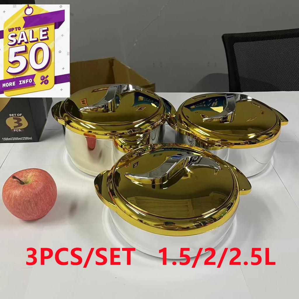 3Pcs/Set  Hot Pot Box Durable and Versatile Plastic Lunchboxes for Food Warmer Fresh Preservation Heat Ramadan Event