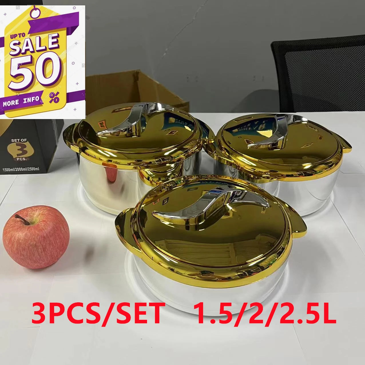 3Pcs/Set  Hot Pot Box Durable and Versatile Plastic Lunchboxes for Food Warmer Fresh Preservation Heat Ramadan Event