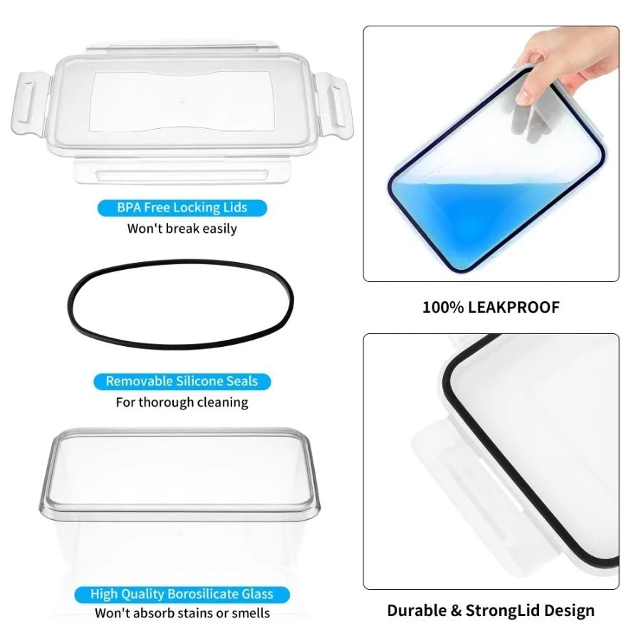 24/40/48pc food storage containers, outdoor picnic and lunch boxes, microwave ovens, ovens