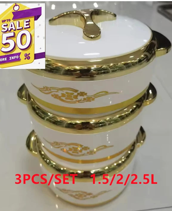 3Pcs/Set  Hot Pot Box Durable and Versatile Plastic Lunchboxes for Food Warmer Fresh Preservation Heat Ramadan Event