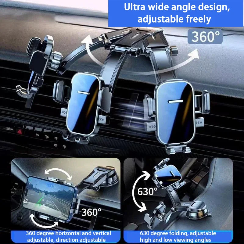 Car Phone Holder – Nano Flexible Silicone, 360° Rotation, Doesn't Block Screen, Compatible with iPhone Series for iPhone 17