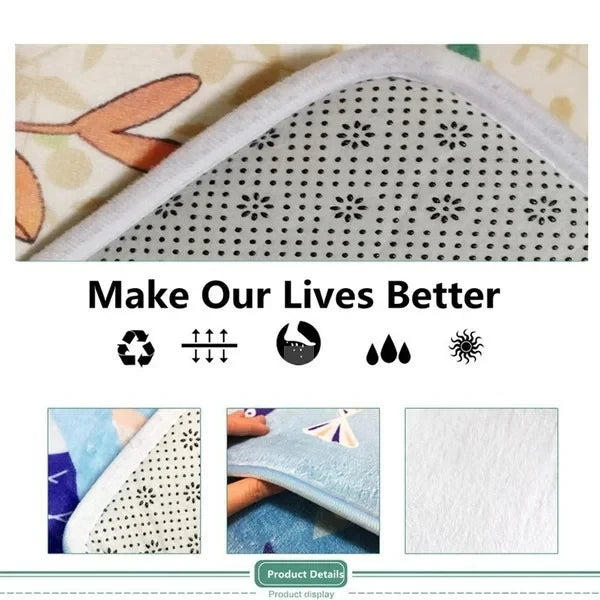 VIKAMA Geometric Patchwork Floor Mat Kitchen Rug Soft Door Mat Welcome Mat Living Room Carpet Rug For Bedroom Home Decoration