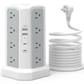US 4-layer 3m extension tower plug-in board with PD fast charging, suitable for office, home, school and other scenarios