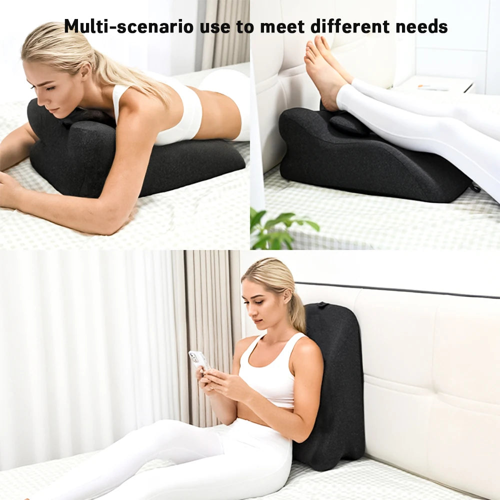 Bed Wedge Pillow for Acid Reflux or Sleeping with New Prone Position Ergonomic Pillow for Reading, Couple's Lying Pillow