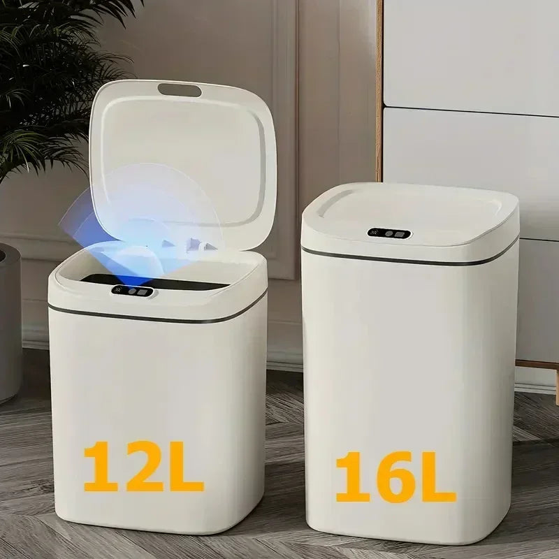 Smart trash can: gesture-open, odor-sealed, keeps air fresh. Stylish, durable & easy-clean design for any space