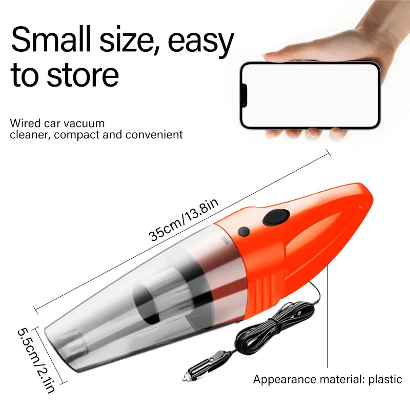 The car portable vacuum cleaner can absorb all kinds of garbage such as dust and food residues in the gaps in the car