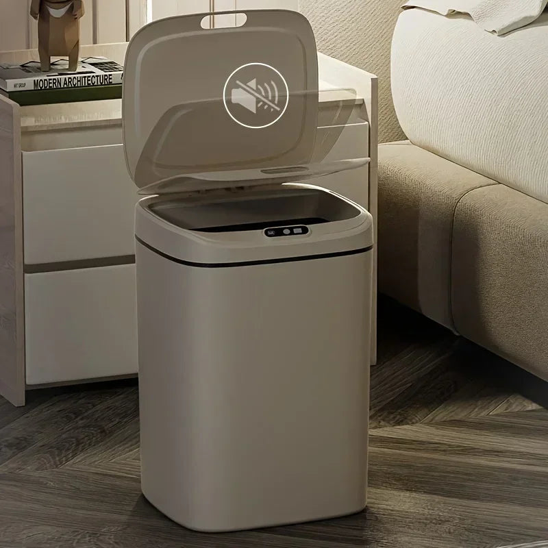 Smart trash can: gesture-open, odor-sealed, keeps air fresh. Stylish, durable & easy-clean design for any space