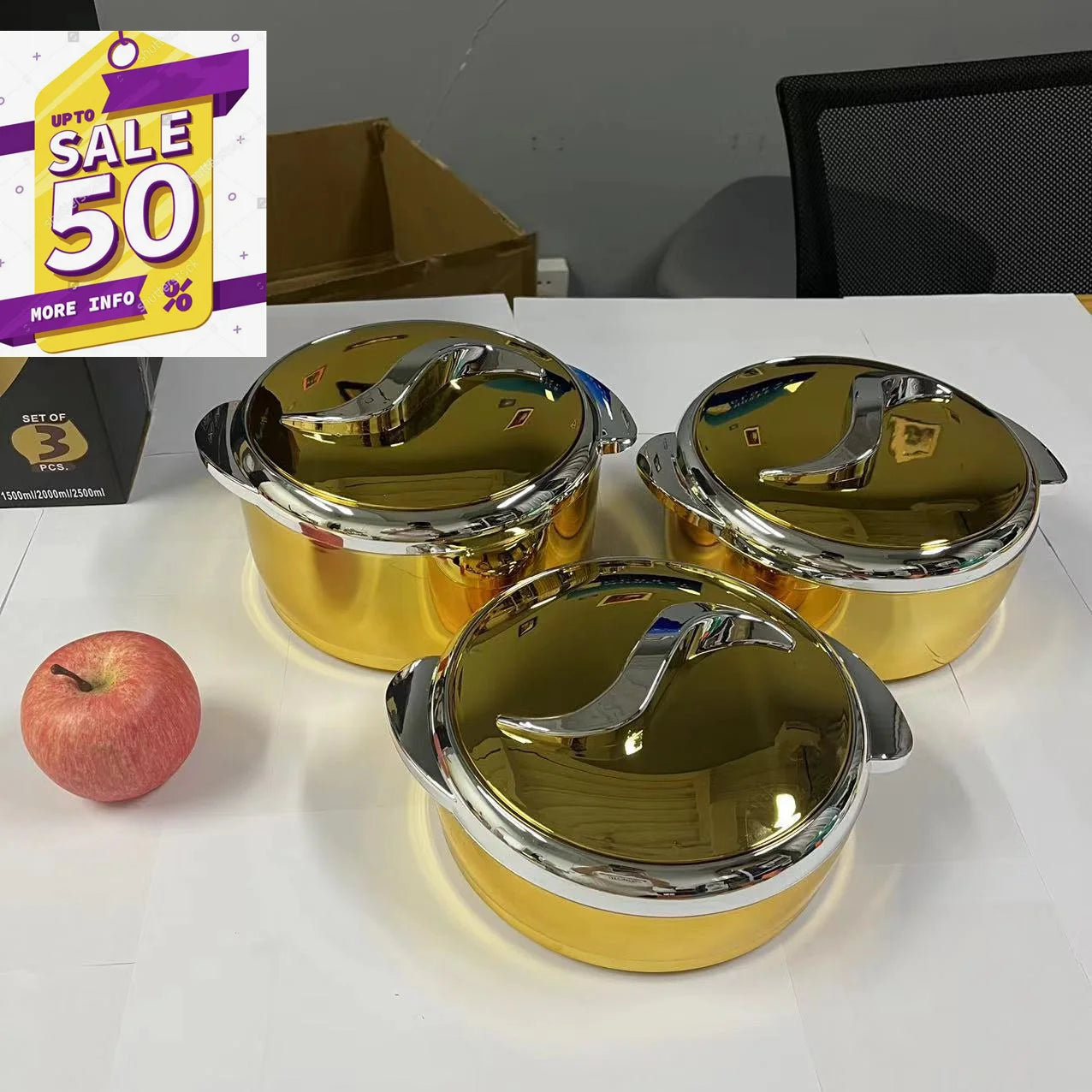 3Pcs/Set  Hot Pot Box Durable and Versatile Plastic Lunchboxes for Food Warmer Fresh Preservation Heat Ramadan Event
