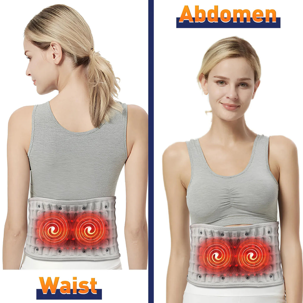 Infrared Heating Waist Massager Electric Belt Vibration USB Charge Red Light Hot Compress Lumbar Back Support Brace Relaxation