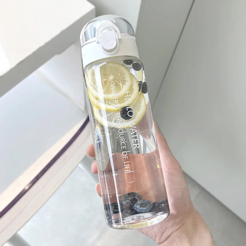 1pc-Summer Sports Water Cup, Large Capacity Portable Plastic Cup, High Temperature Resistant Simple Anti-fall Water Bottle