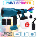 HVLP Paint Sprayer Cordless Electric 21V Airless 600W 800ML With 2x2000mAh Battery for Doors Fences Furniture Wall Cabinet Garde