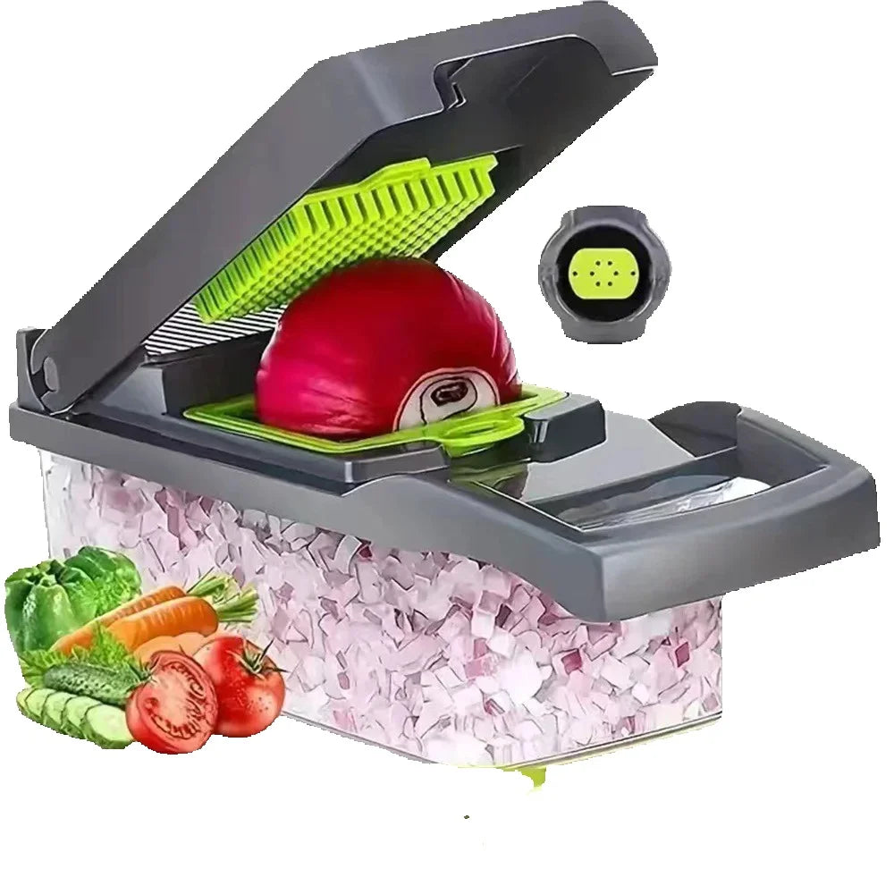 16-in-1 Vegetable Chopper Set, All-in-One Food Cutter with Slicer, Dicer, Grater, Egg Separator & Peeler for Kitchen Prep