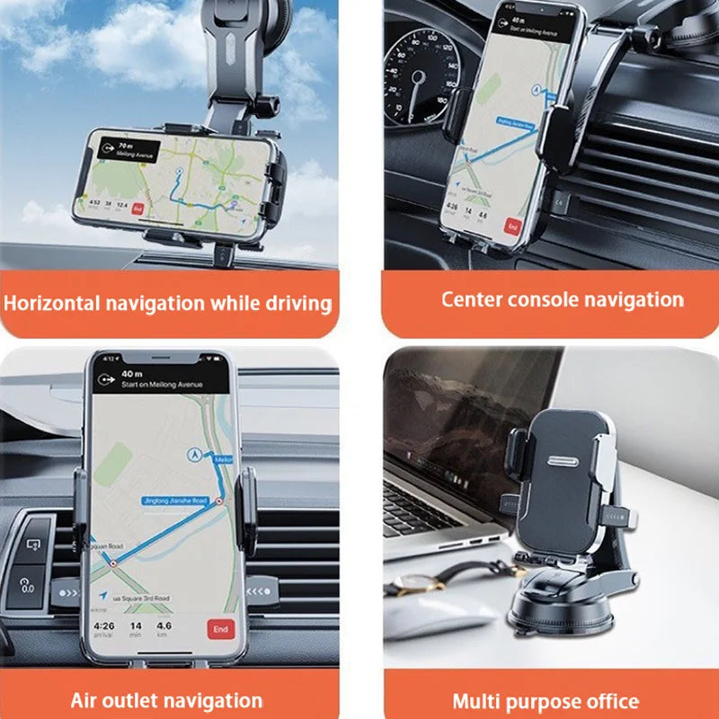 Car Phone Holder – Nano Flexible Silicone, 360° Rotation, Doesn't Block Screen, Compatible with iPhone Series for iPhone 17