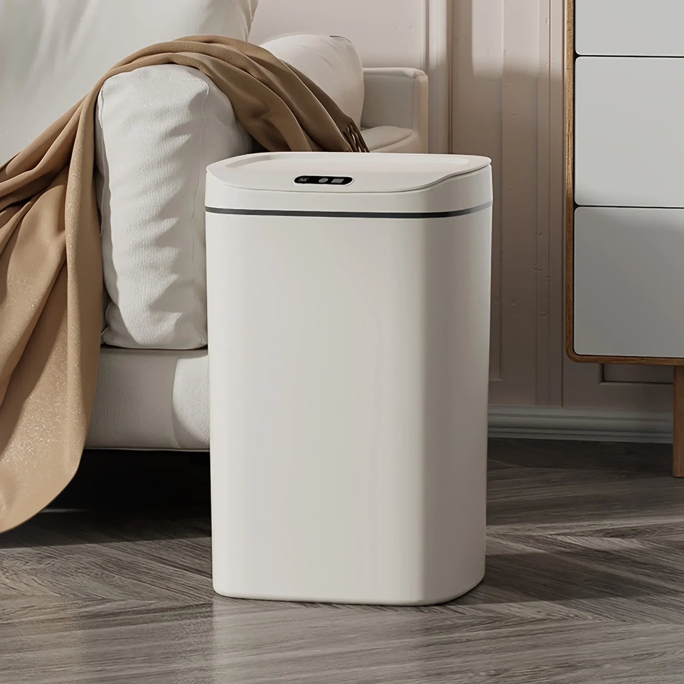 Smart trash can: gesture-open, odor-sealed, keeps air fresh. Stylish, durable & easy-clean design for any space
