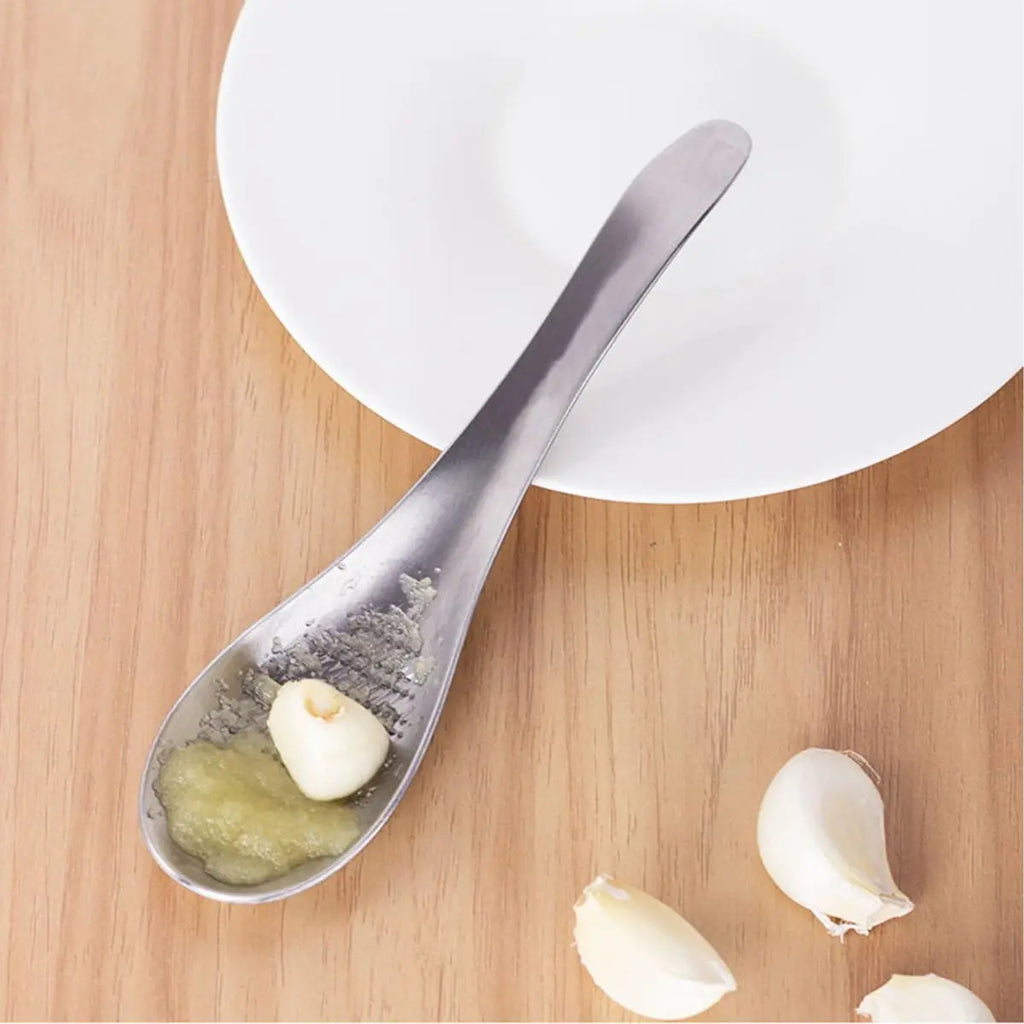 Easy Clean Stainless Steel Grater Spoon, Kitchen Magic Tool, for Mincing Garlic Ginger, No More Mess