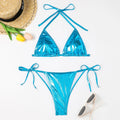Bathing Suit For Women Tummy Control Women Bikini Sets Shiny String Padded Triangle 2 Pieces Swimsuit Bikini Women Swimwear 2025