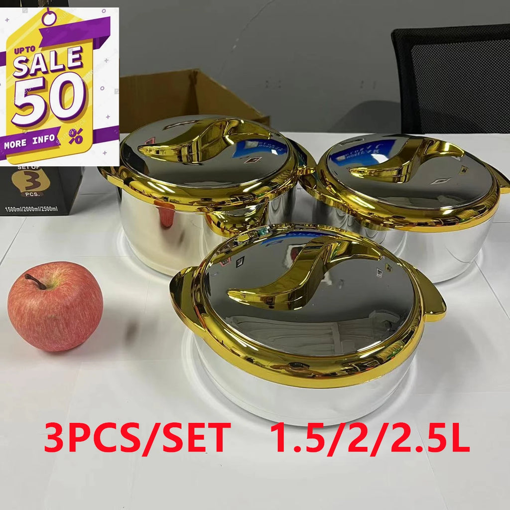3Pcs/Set  Hot Pot Box Durable and Versatile Plastic Lunchboxes for Food Warmer Fresh Preservation Heat Ramadan Event