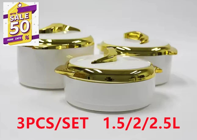 3Pcs/Set  Hot Pot Box Durable and Versatile Plastic Lunchboxes for Food Warmer Fresh Preservation Heat Ramadan Event