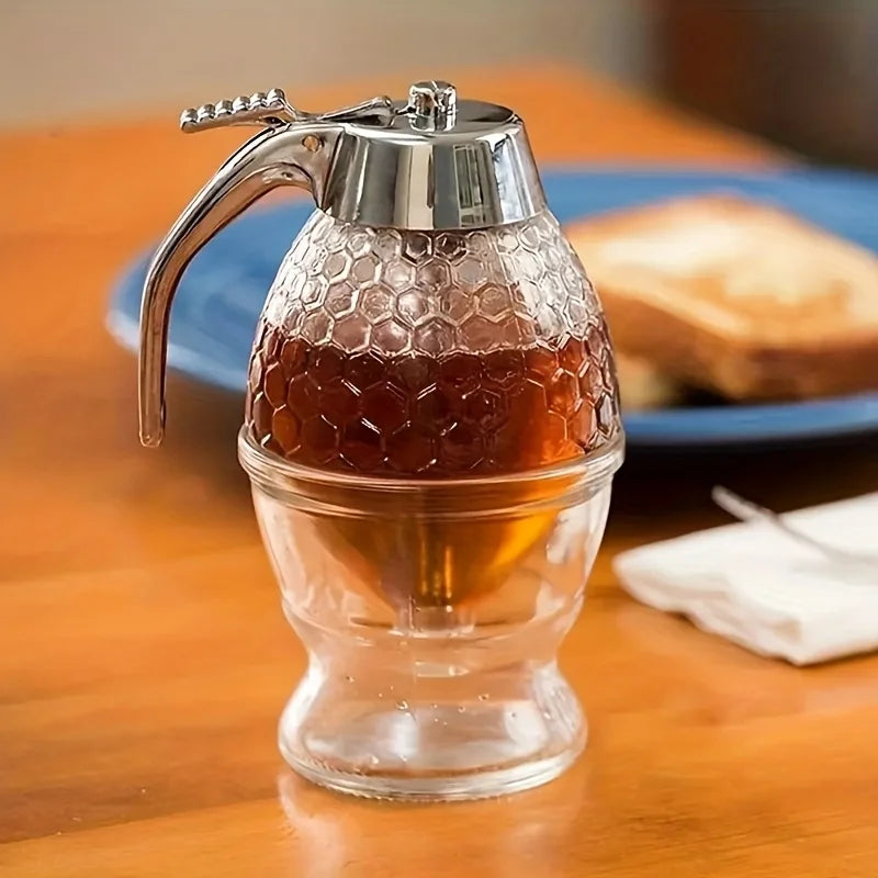 Honey Dispenser with Stand, Versatile Kitchen Tool for Syrups Sauces Olive Oil Chocolate Condensed Milk