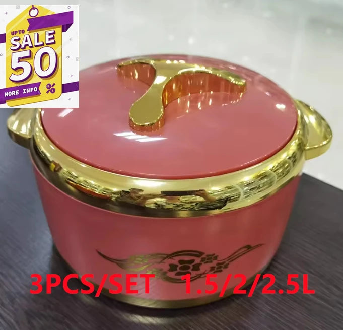 3Pcs/Set  Hot Pot Box Durable and Versatile Plastic Lunchboxes for Food Warmer Fresh Preservation Heat Ramadan Event