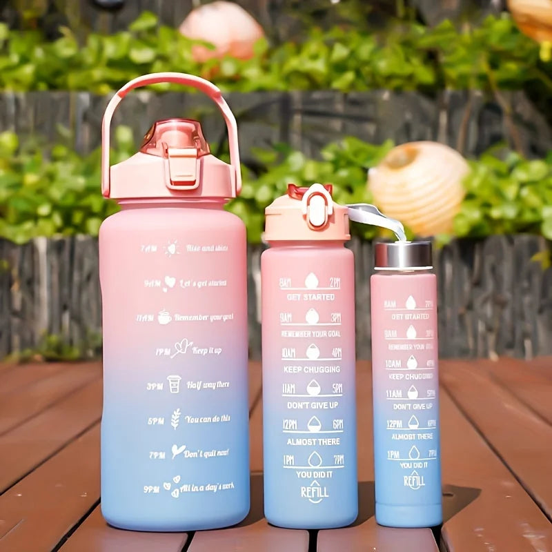 2 Liter Large Capacity Sports Water Bottle Leak Proof Colorful Plastic Cup Drinking Outdoor Travel Portable Gym Fitness Jugs