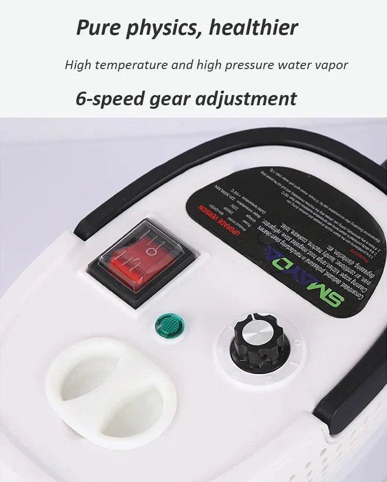 2500W Steam Cleaner High Temperature Pressure Washer Steam Cleaning Machine For Home Air Conditioning Kitchen Hood Car 1200ml