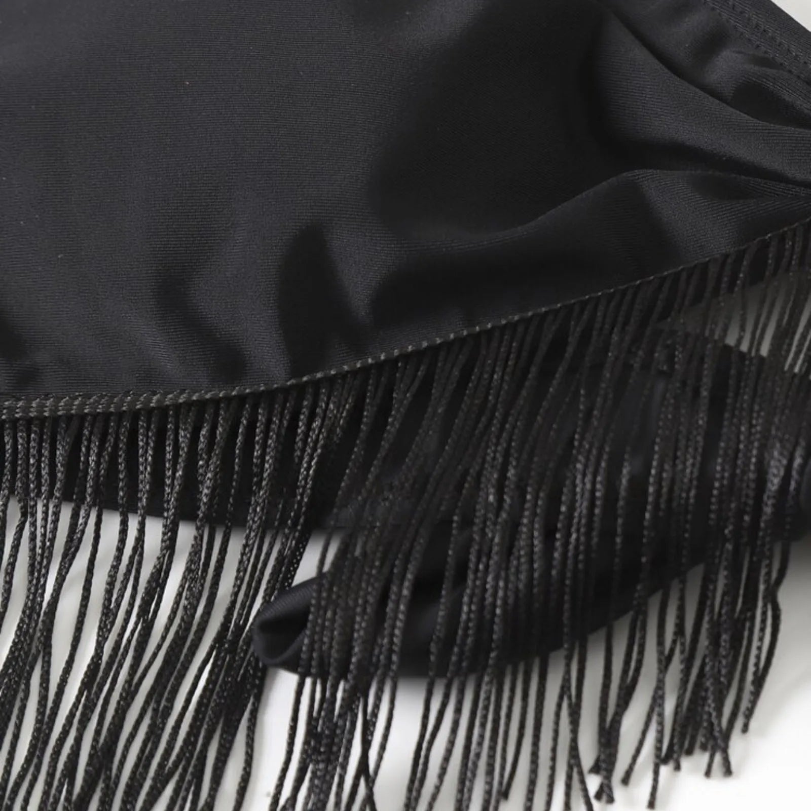 Mesh Three Piece Swimsuit Womens Sexy Tassel Bra Sling Bikini Suit Cover Up Women'S Swimsuit Bikini Woman 2024 Trend Push Up