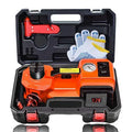 12V 5Ton Car Electric Hydraulic Floor Jack, Tire Inflator Pump and LED Flashlight 3 in 1 Set With Safe Hammer QZ002