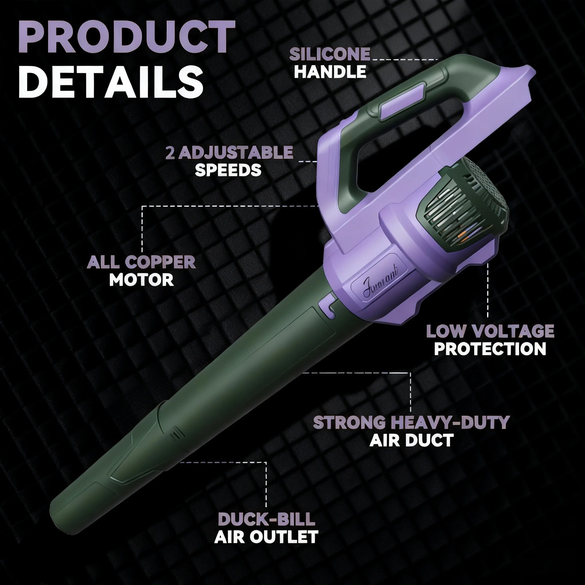 Cordless Leaf Blower Compatible with Dewalt 20V Max Battery, 500CFM/150MPH Electric Leaf Blower Cordless, 6 Speed Modes, Battery