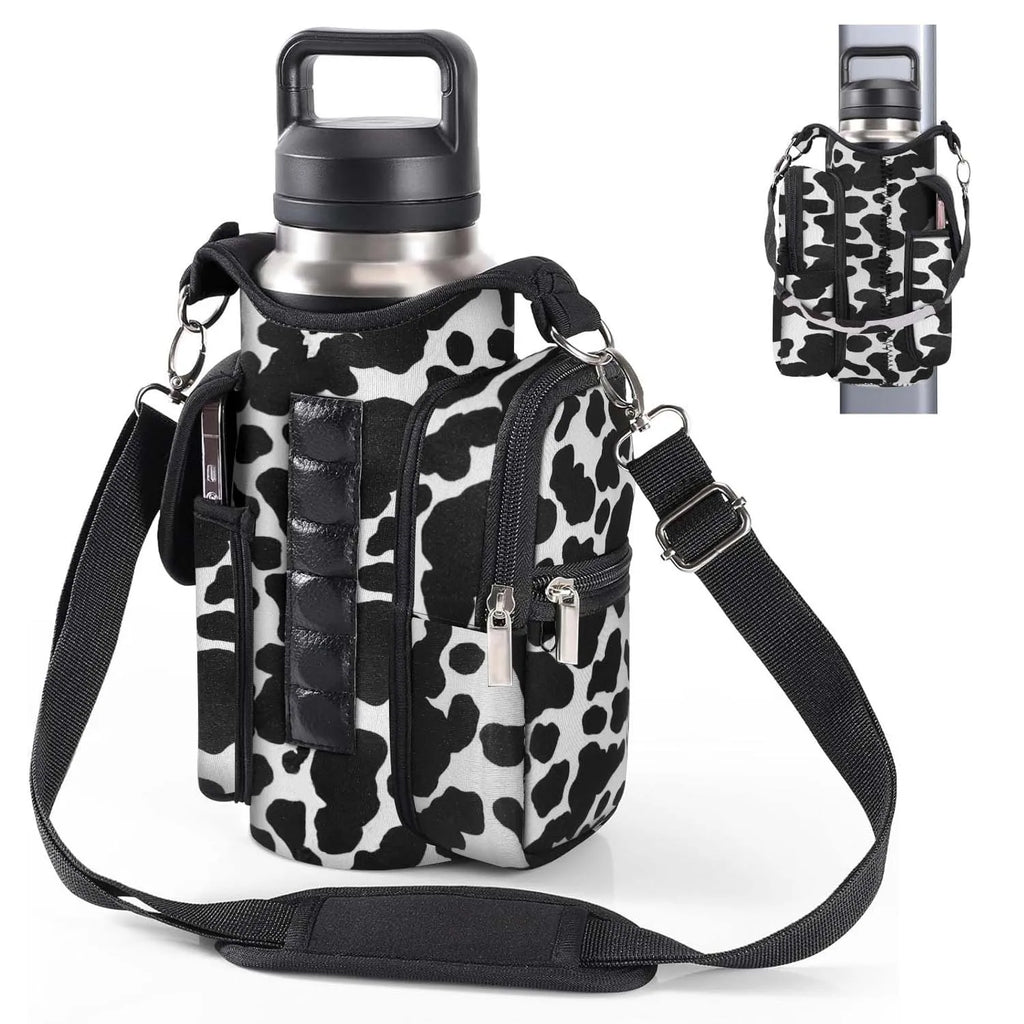 Neoprene Multifunctional Magnetic Water Bottle Holder - Adjustable Strap & Phone Pocket, Magnetic Gym Bag, Ideal for Men & Women